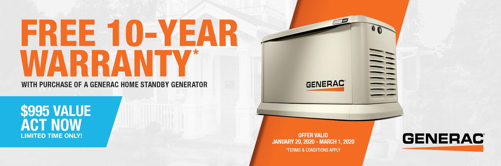 Homestandby Generator Deal | Warranty Offer | Generac Dealer | Sumter, SC